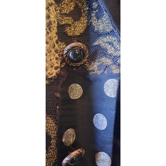 Delah size M/P black & gold vintage  blazer - Picture 8 of 16